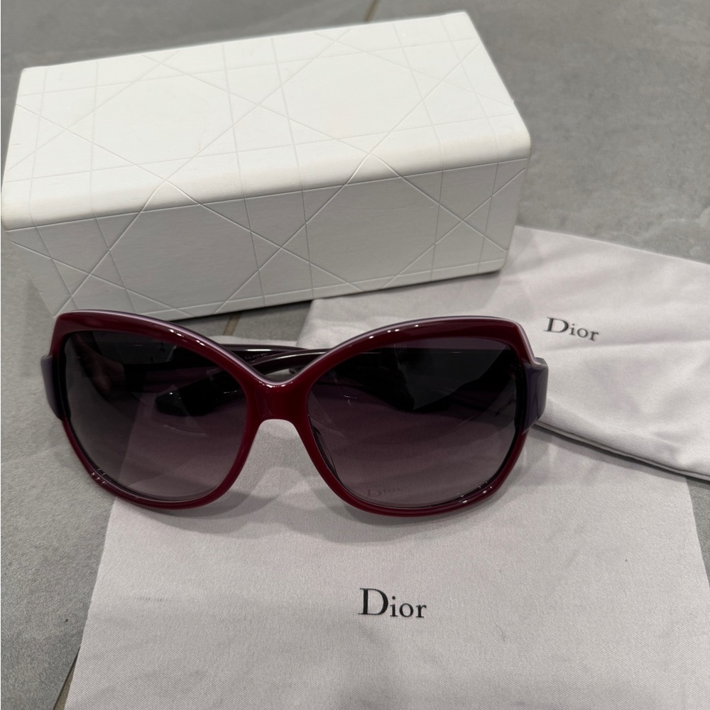 Dior Deep Red and Purple Sunglasses